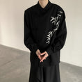 Load image into Gallery viewer, [Illustrated series] ★China style shirt★ Tops Bamboo embroidery Unisex Men's Black Cool
