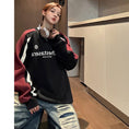 Load image into Gallery viewer, [V37 Series] ★Tops★ 2color sweatshirt Color scheme Unisex Men's Black Red Stylish Easy to match
