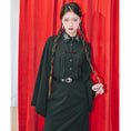 Load image into Gallery viewer, ✿New item! [Ancient Monster --- Cloudflip Series] ★Chinese style shirt★ Embroidery tops long sleeve shirt Original Hanfu shirt Black Black
