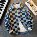 Load image into Gallery viewer, [HPCP Series]★Jacket★ Outerwear Unisex Men's Casual Plaid Pattern Blue Blue
