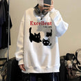 Load image into Gallery viewer, [XIHA Series] ★Tops★ 8color Sweatshirt Unisex Men's Large Size Cat Cat Blue White Black Gray Red Green
