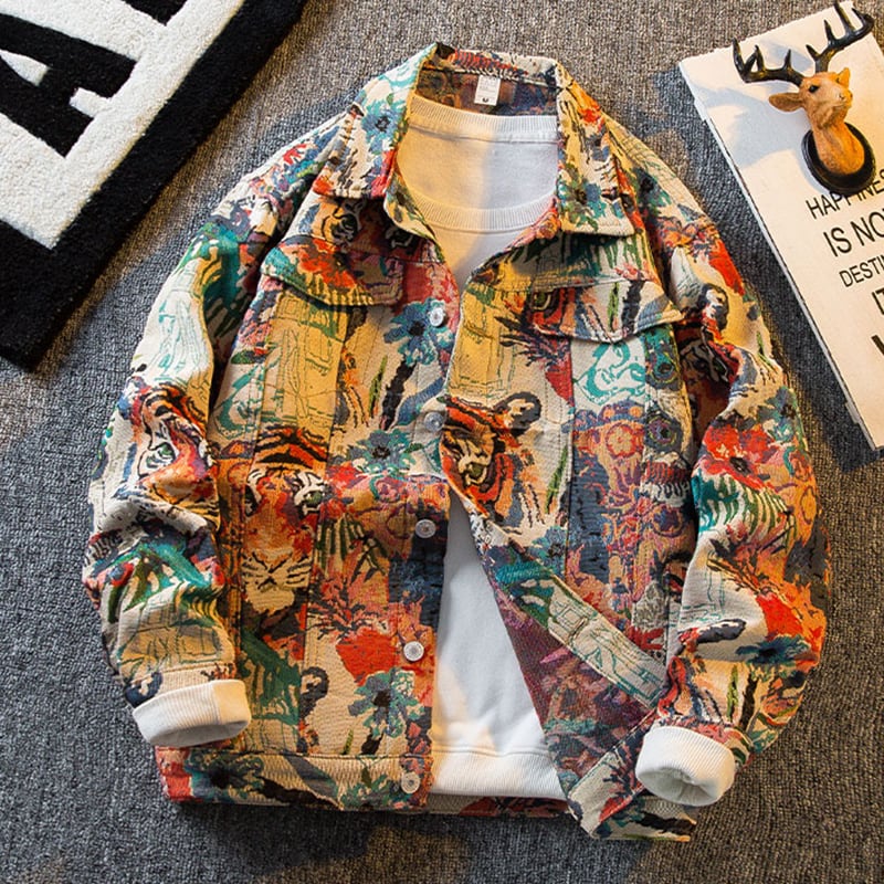 [HPCP Series] ★Jacket★ Outerwear Unisex Men's Tiger Tiger Casual Easy to match