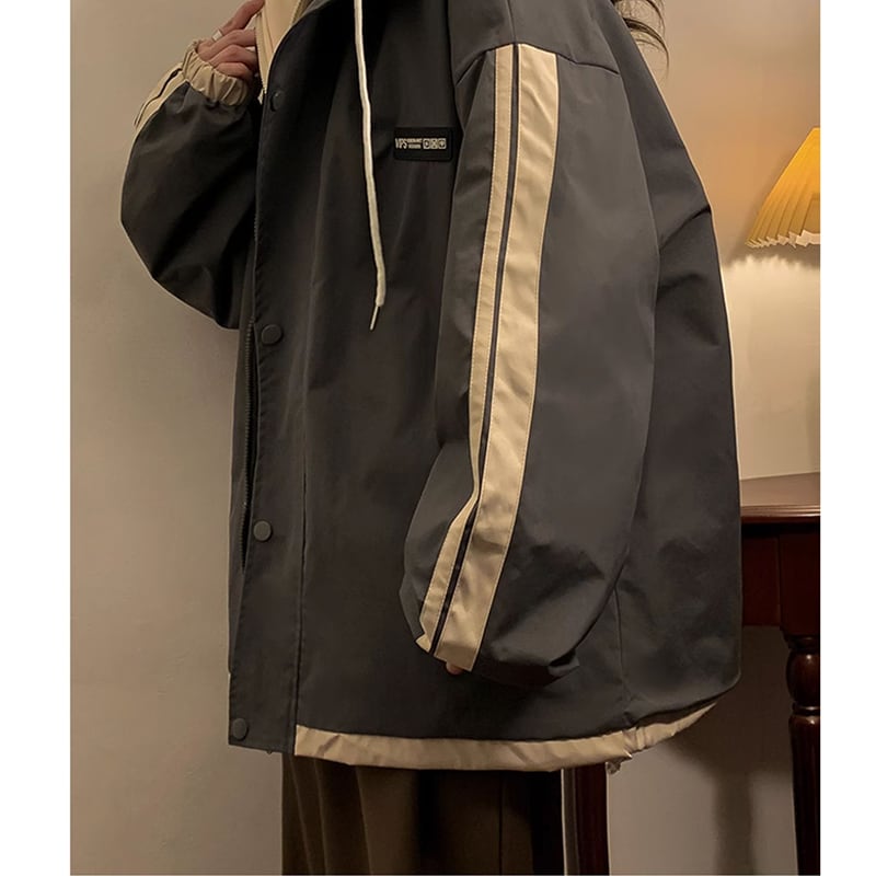 [CHAOMEICHEN Series]★Jacket★ 4color Outerwear Faux Layered Unisex Men's Large Size