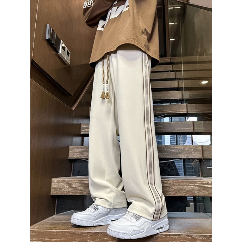 ✿New item! [BIGEMAN Series] ★Casual Pants★ 2color Pants Bottoms Unisex Men's Large Size Vertical Stripes Striped Pattern