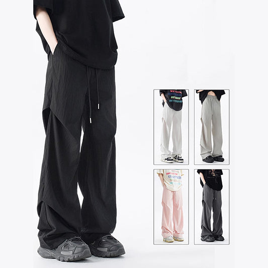 [Vesibo Series] ★Casual pants★ 4 colors Pants Bottoms Unisex Men's Large size Simple