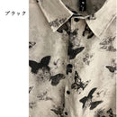 [Chen Dafu Series]★China Style Shirt★ 2color Tops Long Sleeve Shirt Unisex Men's Butterfly Print