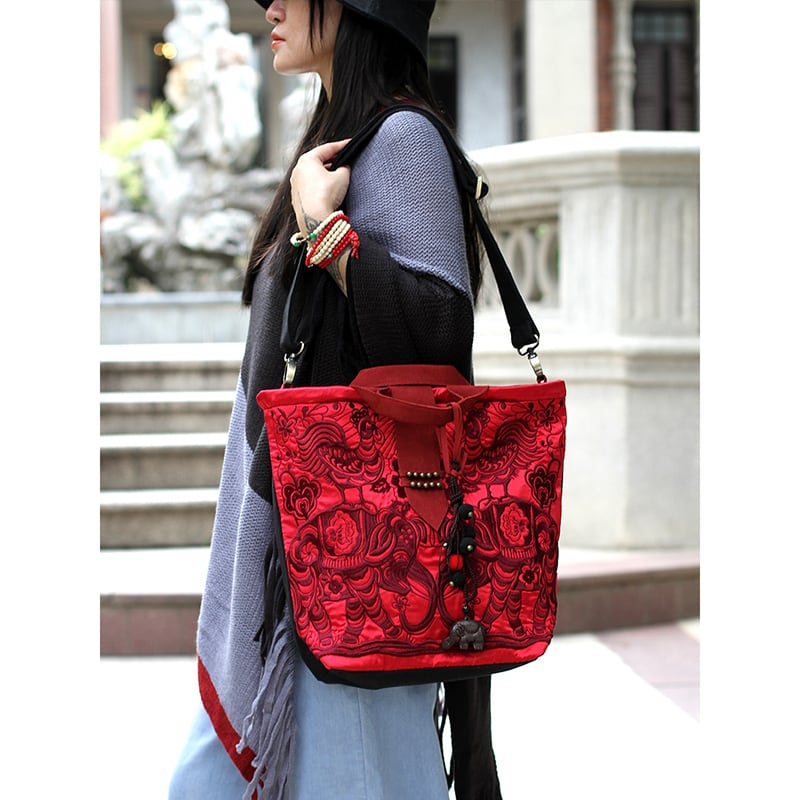 [MIYA Series]★China style bag★ Shoulder bag with decorations Ethnic style embroidery Unique gift Birthday