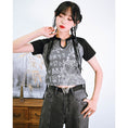 Load image into Gallery viewer, [Ancient Mystery---Cloud Dreams and the Simple Series] ★Chinese-style T-shirt★ Short-sleeved top, mini length, slim, original cotton, slimming
