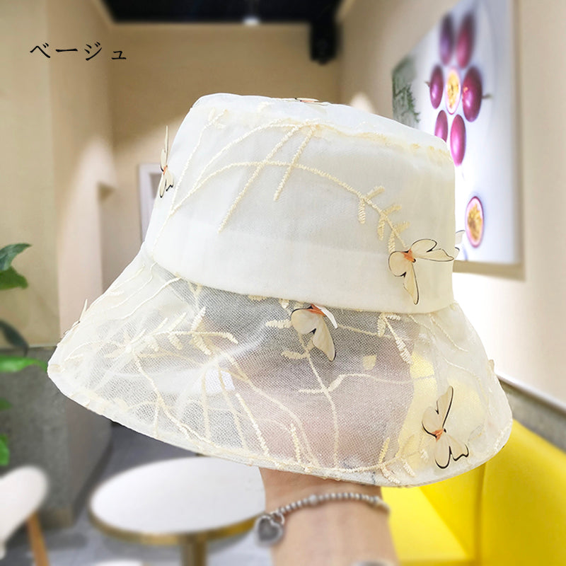 [WXF Series] ★Hat★ Accessory Hat Denim Spring/Summer Easy to match Blue Butterfly Unique Stylish