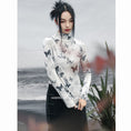 Load image into Gallery viewer, ✿New item! [Big Blue Dragon Series] ★China style tops★ Velvet Butterfly Irregular design Easy to match
