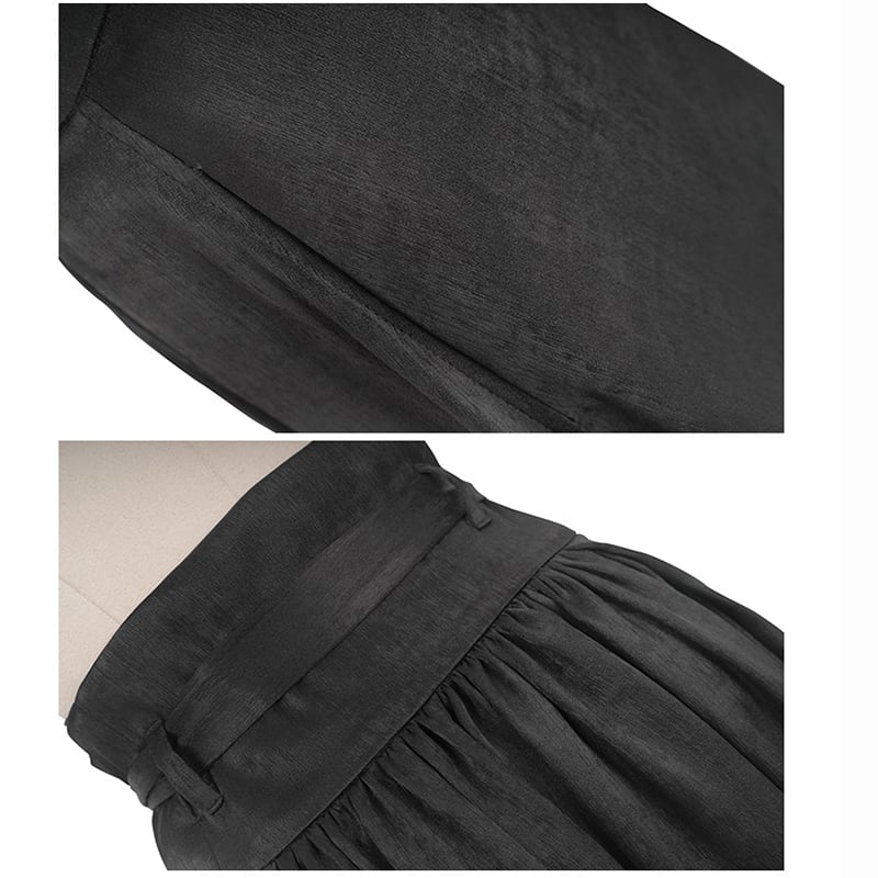 ✿New item! [Da Qinglong Shu series]★China style skirt★Bottoms Hanfu skirt Long length skirt Black Black Chinese clothes