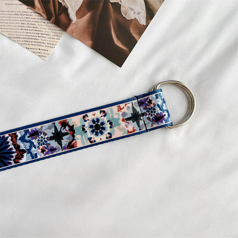 [LIKAIYUN Series] ★Belt★ Obi Accessories Small items Easy to match Ethnic style Floral pattern Cute