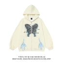 [Feel lonely series] ★Outer★ 2color parka outerwear unisex men's butterfly easy to match black apricot