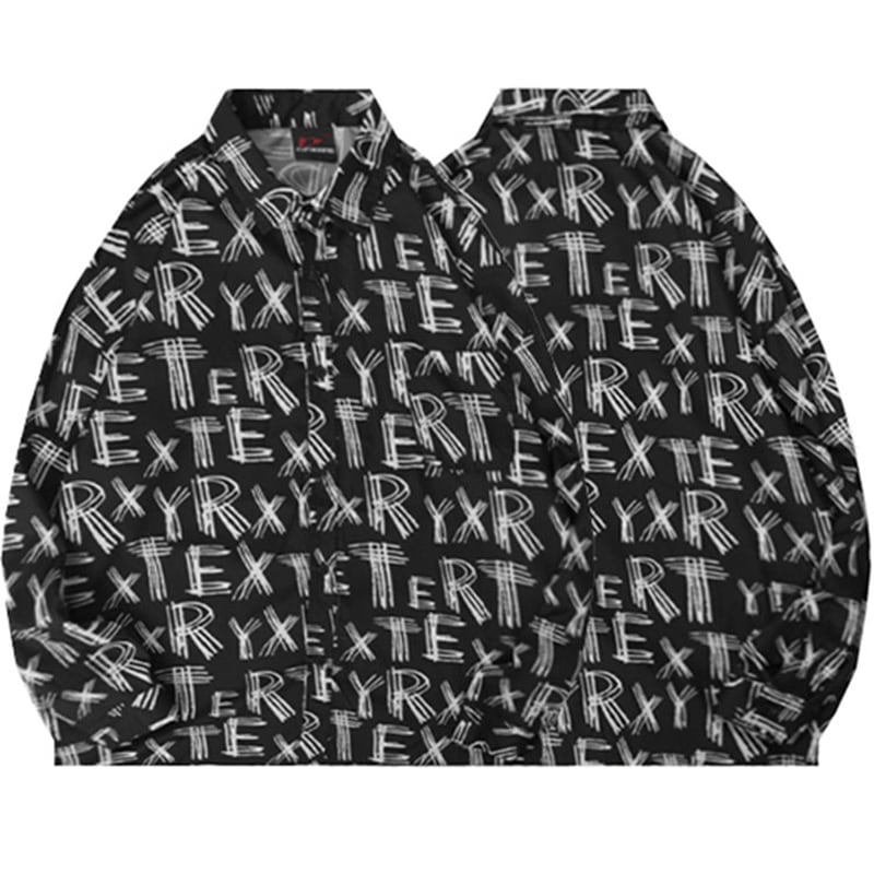 [MOISHE TIDE Series]★Shirt★ Tops Unisex Men's Alphabet Stylish Easy to match