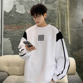 Load image into Gallery viewer, ✿New item! [BIGEMAN Series] ★Tops★ 2color sweatshirt, unisex, men's, large size, black, white, embroidery, color scheme: vertical stripes
