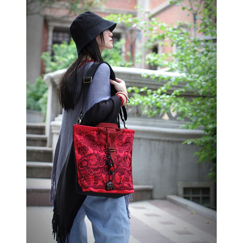 [MIYA Series]★China style bag★ Shoulder bag with decorations Ethnic style embroidery Unique gift Birthday