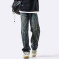 Load image into Gallery viewer, [DUFENG Series]★Denim Pants★ 2color Pants Bottoms Unisex Men's Black Blue Stylish
