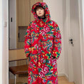 Load image into Gallery viewer, [YEFENG Series]★China style cotton coat★3color tops, floral pattern, winter coat, long length, unisex, men's, large size, black, red, green, blue
