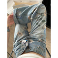 Load image into Gallery viewer, [OURI Series] ★Denim pants★ Trousers Bottoms Casual Easy to match Women's Floral print
