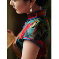 Load image into Gallery viewer, [MISS.F Series] ★Cheongsam Dress★ Silk Temperament Enhancement Chinese Style Dress Women's Party Wedding Floral Pattern
