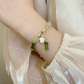 Load image into Gallery viewer, [GULIYA Series]★China Style Bracelet★ Bracelet Accessory Women's Bamboo Fringe Flower Improves Temperament Green
