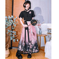 Load image into Gallery viewer, [Kokaisha---Butterfly Gin Series] ★Chinese-style skirt★ 2 colors Bottoms Wrap skirt Black Pink
