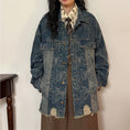 Load image into Gallery viewer, ✿New item! [UATONLINE Series]★Jacket★ Denim jacket Butterfly pattern outerwear Unisex Men's Stylish Blue Blue
