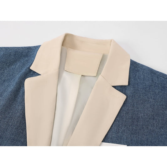 [LHSEN Series]★Outerwear★ Blazer Casual Switching Easy to match Design Stylish Apricot