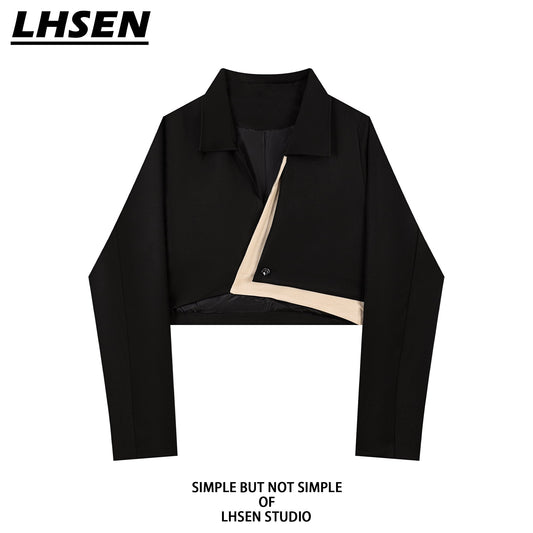 [LHSEN Series] ★Outerwear★ Blazer Ladies Faux Layered Easy to match with design