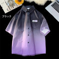 Load image into Gallery viewer, [V37 Series] ★Shirt★ 4 colors Tops Short sleeve shirt Unisex Men's Large size Gradient
