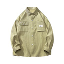 [Takashi Series]★Shirt★ 3color Tops Unisex Men's Large Size Green Black Beige