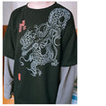 Load image into Gallery viewer, ✿New item! [Old Monster --- Cloudflies Series] ★China style tops★ T-shirt fake layered dragon dragon crest unique
