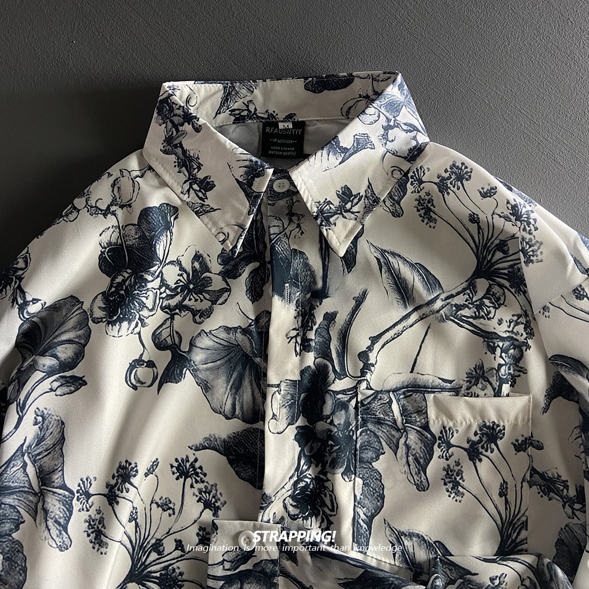 [MOISHE TIDE Series]★China style shirt★ Tops, long sleeve shirt, unisex, men's, easy to match