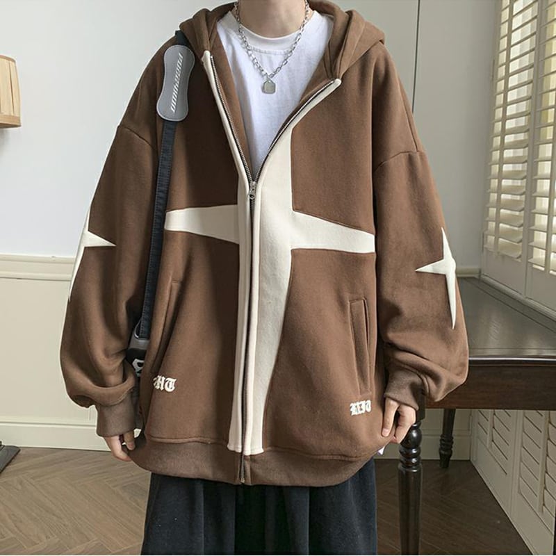 [TIAOTA series] ★Jacket★ 3color outer parka unisex men's color scheme casual apricot black brown