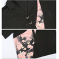 Load image into Gallery viewer, [Kokaisha---Butterfly Gin Series] Chinese-style top, short-sleeved shirt, unique, original design, switching, floral pattern
