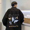 Load image into Gallery viewer, [V37 series]★Jacket★ 3color outerwear unisex men's denim jacket jeans butterfly print blue black
