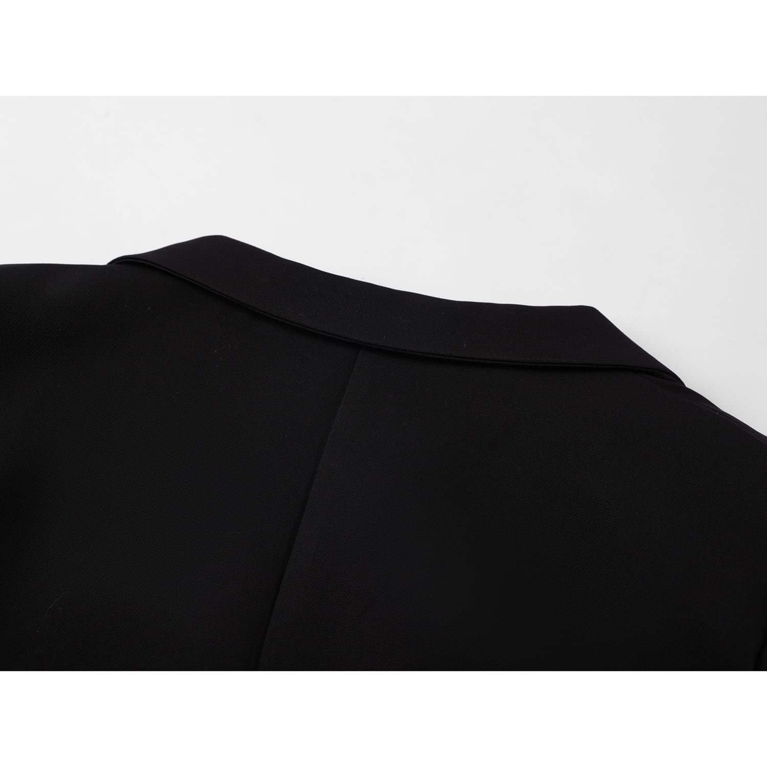 [LHSEN Series] ★Outer★ Blazer Jacket Short Length Ribbon Color Scheme Easy to Match Black Black