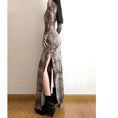 Load image into Gallery viewer, [Gagaopt Series] ★One Piece★ Slit Print Ladies Slimming Easy to Match Neck
