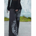 Load image into Gallery viewer, ✿New item! [Big Blue Dragon Series]★China style pants★Bottoms Gaucho pants Black Black print
