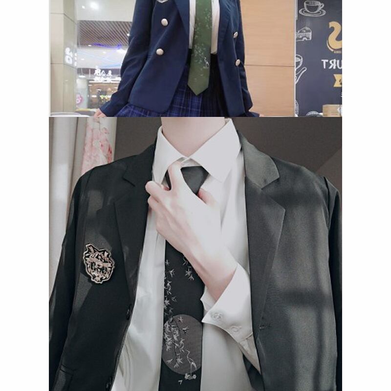 [Daiki Series] ★Necktie★ 2color Chinese Style Tie Accessory Decoration Men's Birthday Present Black Green