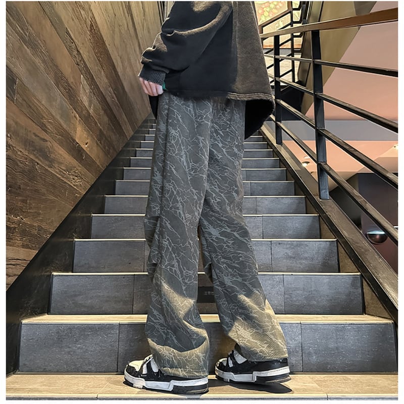 ✿New item! [BIGEMAN Series]★Pants★ 3color Casual Pants Bottoms Unisex Men's Large Size Corduroy Tie-dye