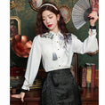 Load image into Gallery viewer, [Misslin Fashion Series]★China style top★ Shirt, long sleeve shirt, ink pattern, ladies, improves temperament, cute
