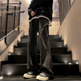 Load image into Gallery viewer, [BAOYAN Series]★Denim pants★ Jeans bottoms pants unisex men's switching retro black black
