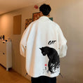 Load image into Gallery viewer, [WUSHE Series]★China style outerwear★ 4color Regular type or brushed lining type Jacket Cat Cat Cat Ink pattern Unisex Men's Large size
