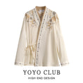 Load image into Gallery viewer, [YOYO CLUB Series]★Chinese style tops★ Chinese style shirt, Hanfu shirt, V-neck, embroidery, cute
