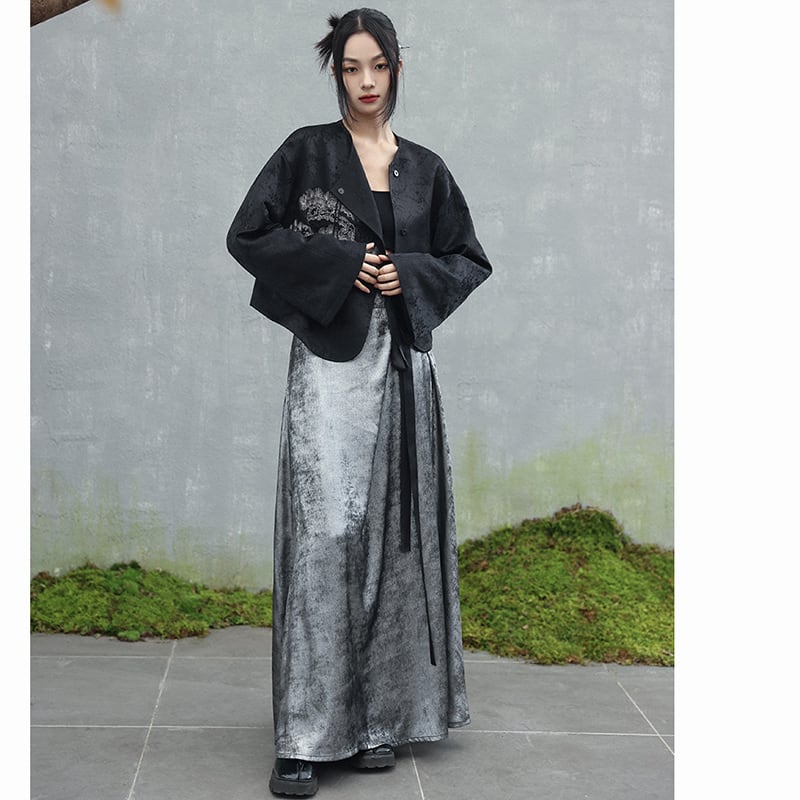 [Da Qinglong Shu Series] ★Chinese style skirt★ Bottoms Hanfu skirt Long skirt Retro Chinese clothes