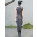 Load image into Gallery viewer, ✿New item! [Daiseiryusu series]★China style dress★Cheongsam dress velvet long length slimming wear
