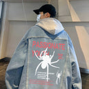 [HUICHUN Series]★Jacket★ 3color outerwear unisex men's fake layered spider jeans