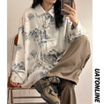 Load image into Gallery viewer, ✿New item! [UATONLINE Series] ★China style shirt★ Long sleeve shirt Ink pattern tops Unisex Men's China button
