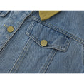 Load image into Gallery viewer, [LHSEN Series] ★Outer★ Denim jacket Jacket Short length Color scheme Blue Blue Retro
